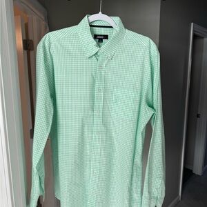 johnnie-O Light Green Checkered Button Down Shirt